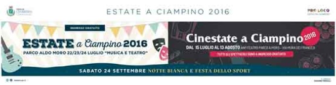 “Estate A Ciampino 2016”: Sport, Cinema, Musica, Teatro e Serate Danzanti