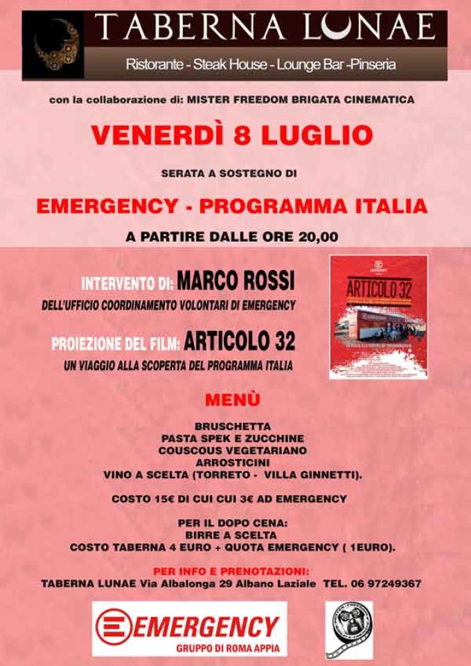 Documentario Articolo 32 sul programma Italia di Emergency