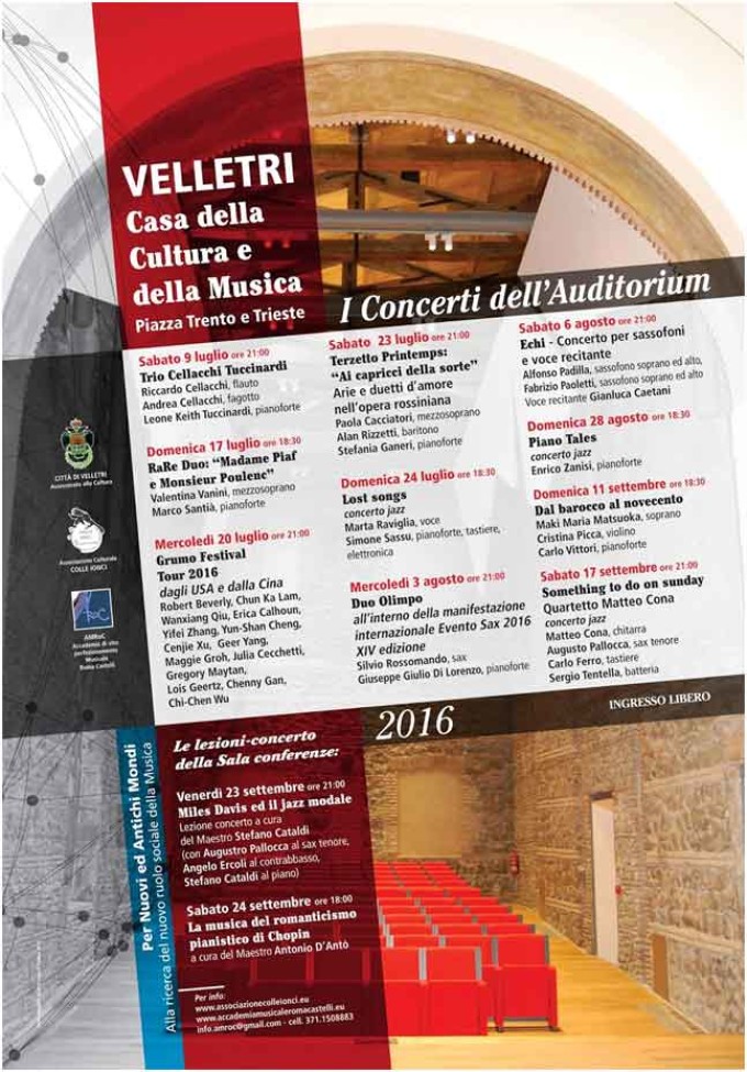 Velletri, Casa delle Culture e della Musica – Trio Cellacchi Tuccinardi