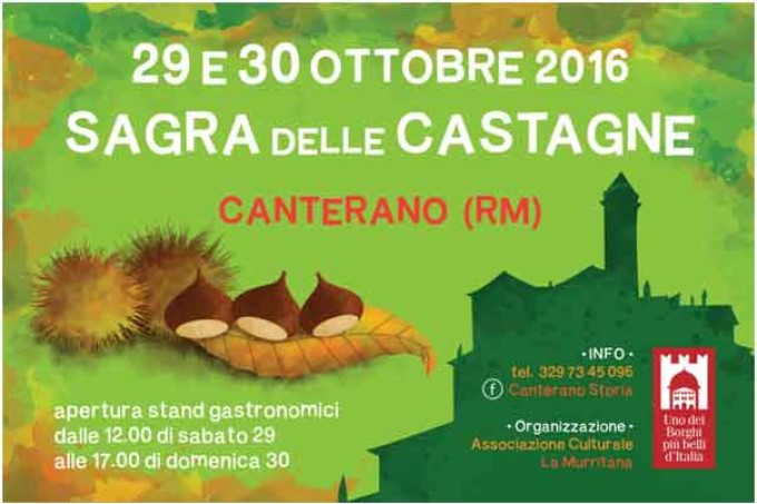 Castagne, piatti tipici e un grande falò: così fa festa il borgo di Canterano