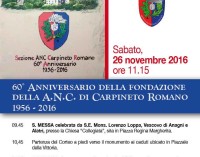 60° Anniversario ( 1956-2016 ) dell’Associazione Nazionale Carabinieri di Carpineto Romano