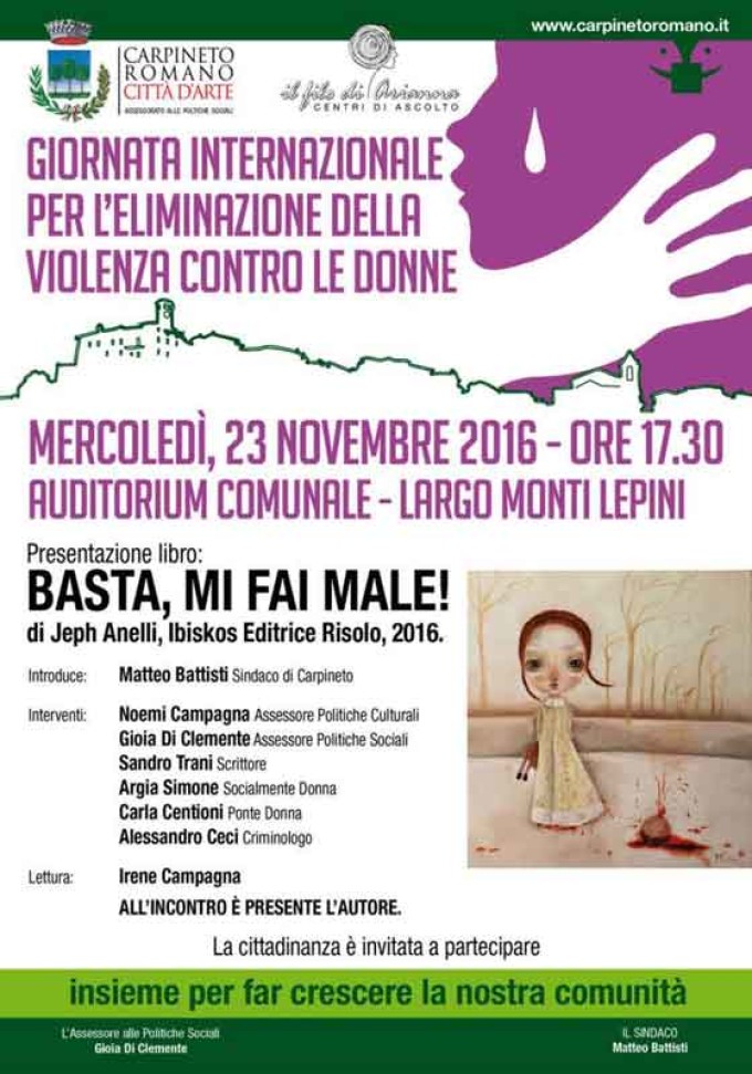Carpineto – Giornata internazionale per l’eliminazione della violenza contro le donne