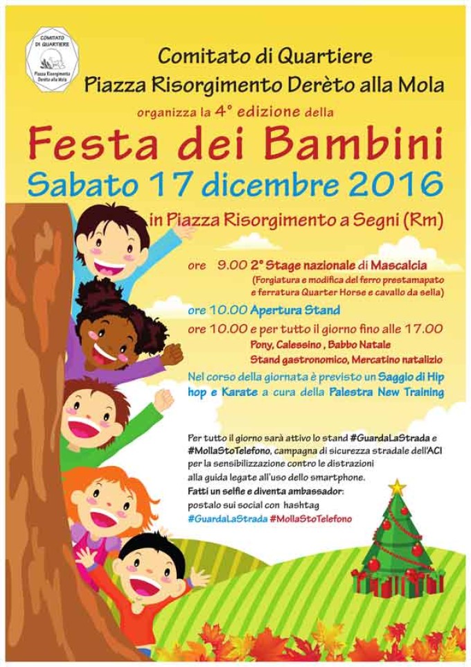 Segni – Torna la “Festa dei Bambini” in Piazza Risorgimento