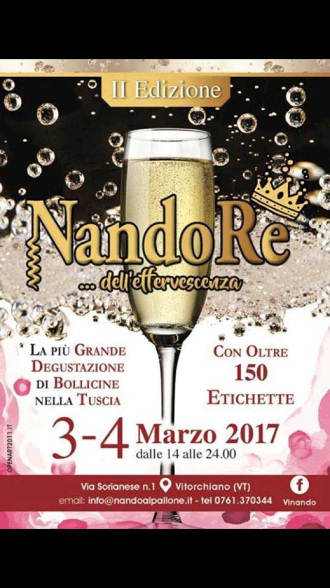 “NandoRe”, la più grande degustazione di bollicine del Centro Italia