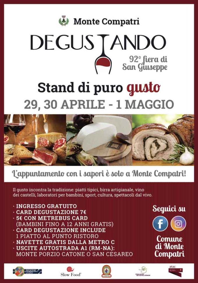 Monte Compatri è Degustando: Torna La Fiera Del Gusto Dei Castelli Romani