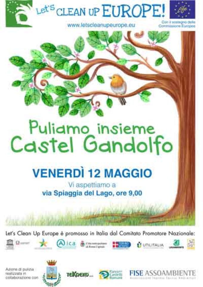 Let’s Clean Up Europe: il 12 maggio “Puliamo insieme Castel Gandolfo”