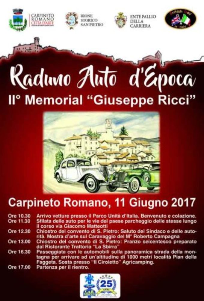 Carpineto R.no, II° Memorial d’auto d’epoca “Giuseppe Ricci”