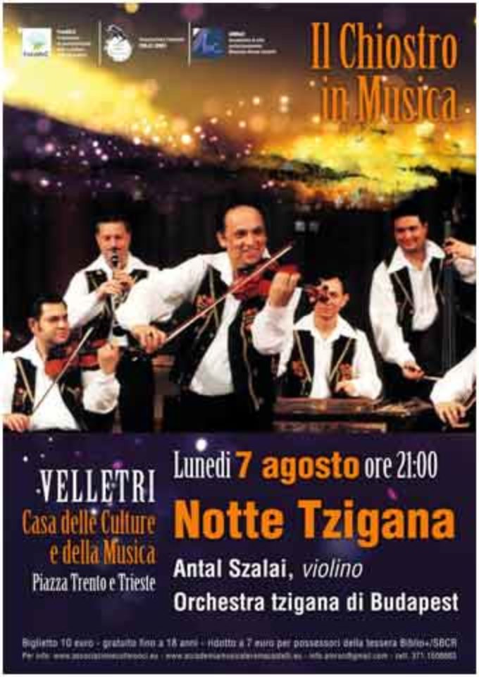 Velletri – Notte Tzigana: Antal Szalai, violino Orchestra tzigana di Budapest