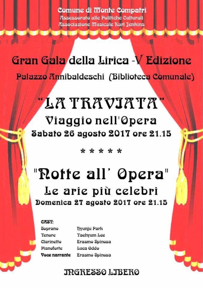 Quinto Gran Gala della lirica a Monte Compatri