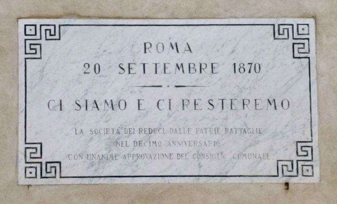 Roma, 20 settembre 1870,  ricordate?