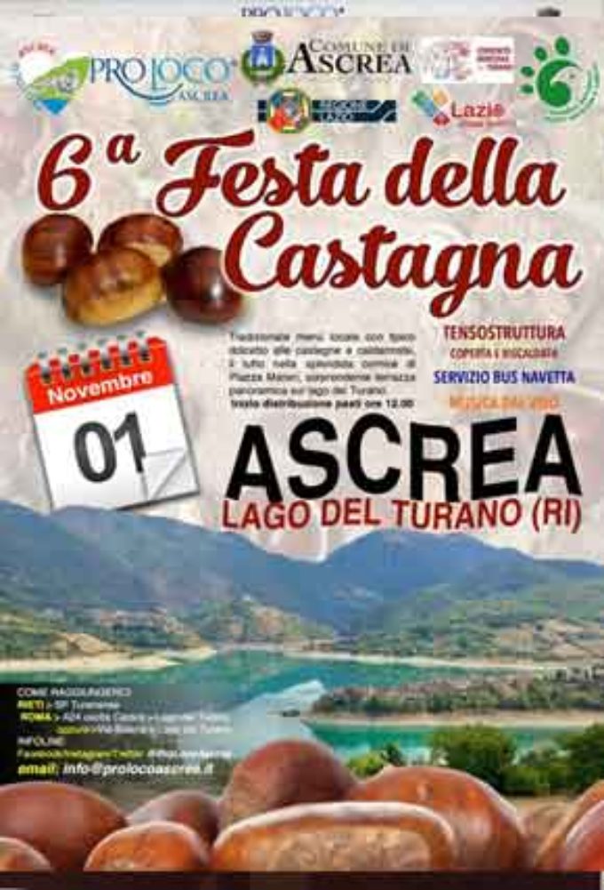Castagne sulle rive del lago del Turano, è festa ad Ascrea