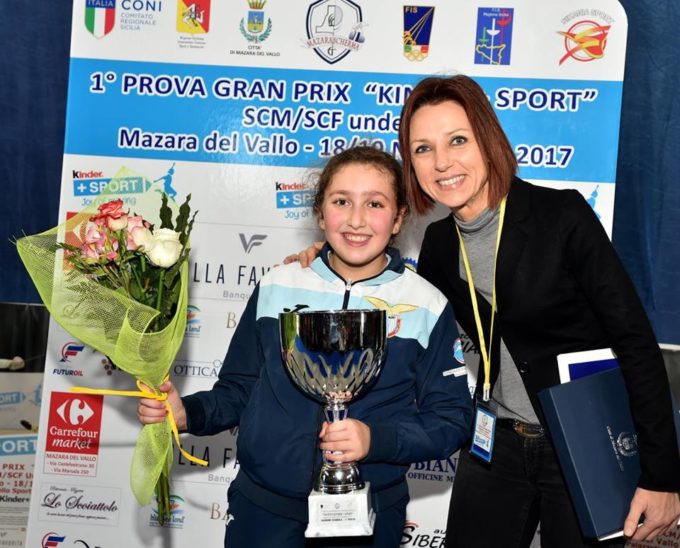 Francesco Pagano e Beatrice Perugini (Lazio Scherma) vincono la 1a Prova nazionale under 14 di sciabola