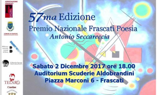 Cerimonia di premiazione: Frascati Poesia Antonio Seccareccia IX edizione Premio Frascati Giovani Ugo Reale