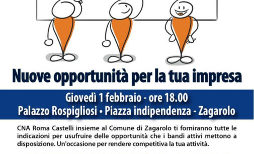 Zagarolo – “Nuove opportunità per la tua impresa”