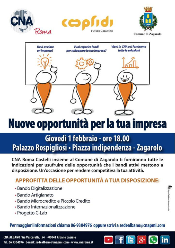 Zagarolo – “Nuove opportunità per la tua impresa”