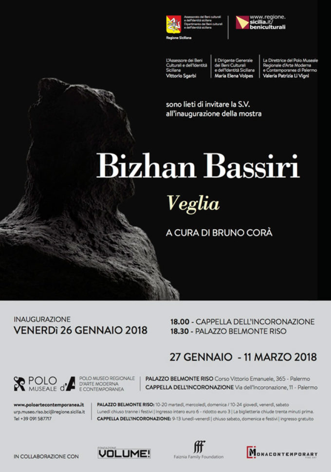 Palermo, presenta la mostra dell’artista Bizhan Bassiri dal titolo Veglia