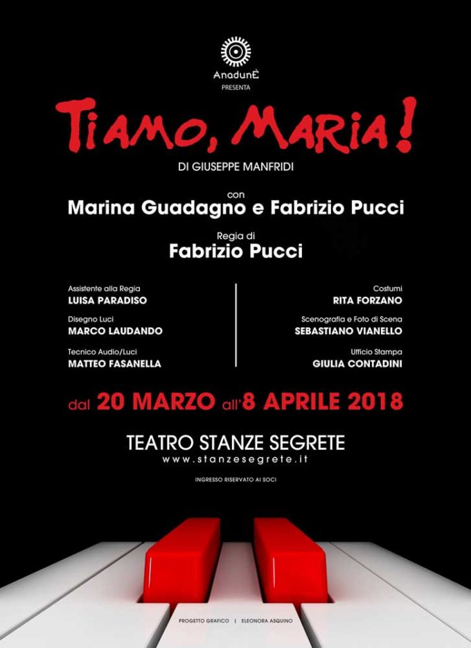 Al Teatro Stanze Segrete di Roma –  TI AMO, MARIA!
