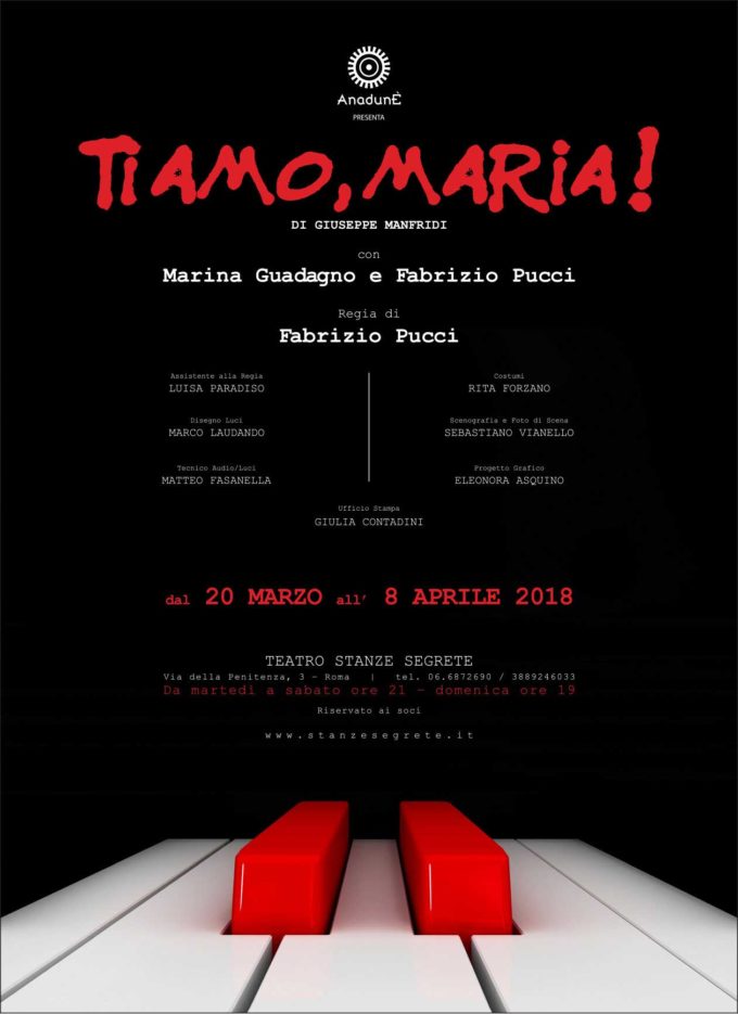 Al Teatro Stanze Segrete di Roma – TI AMO, MARIA!