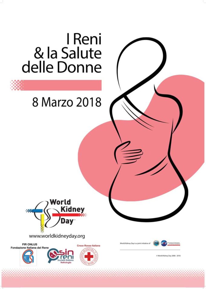 8 marzo 2018, e’ rosa la 13° la giornata mondiale del rene