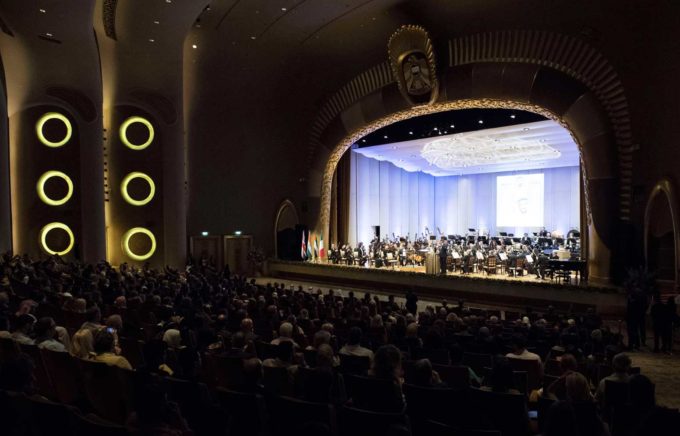 Gentiloni al primo concerto dell’orchestra di  SANTA CECILIA ad ABU DHABI