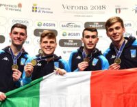 Il carabiniere Giacomo Mignuzzi (Lazio Scherma) Campione del Mondo di sciabola a squadre Under 20