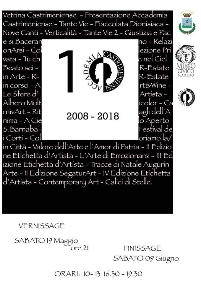 Accademia Castrimeniense MOSTRA DEL DECENNALE (2008 – 2018)