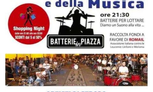 Lariano – “BATTERIE IN PIAZZA CON LA NOTTE BIANCA DELLA MUSICA”