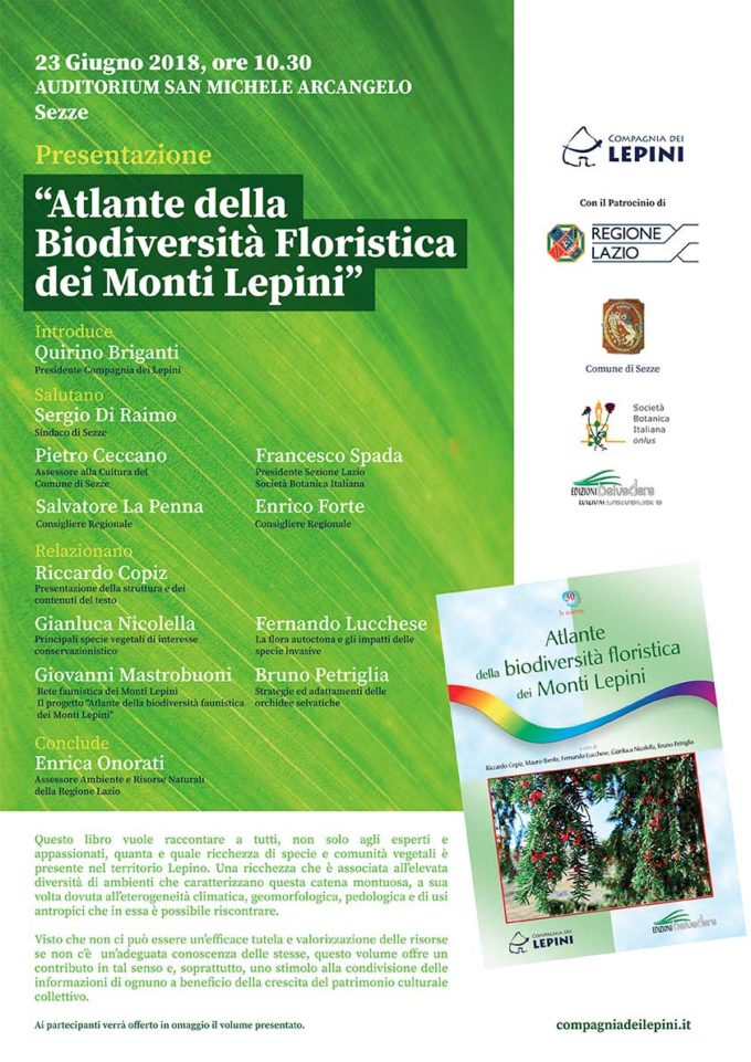 Presentazione Atlante della Biodiversità floristica dei Monti Lepini