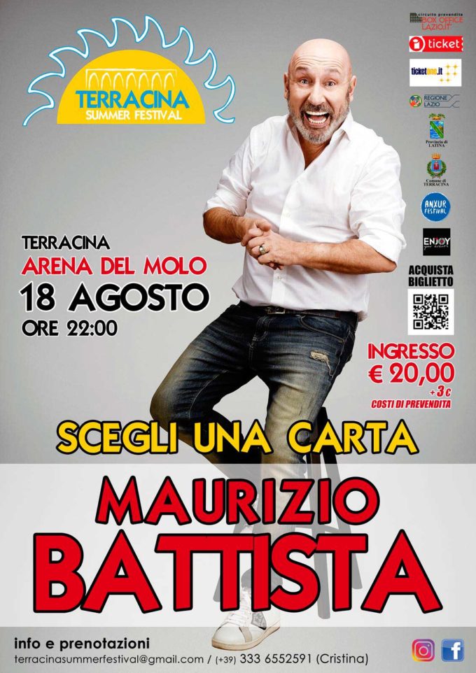 La comicità di Maurizio Battista approderà all’Arena “Il Molo” di Terracina