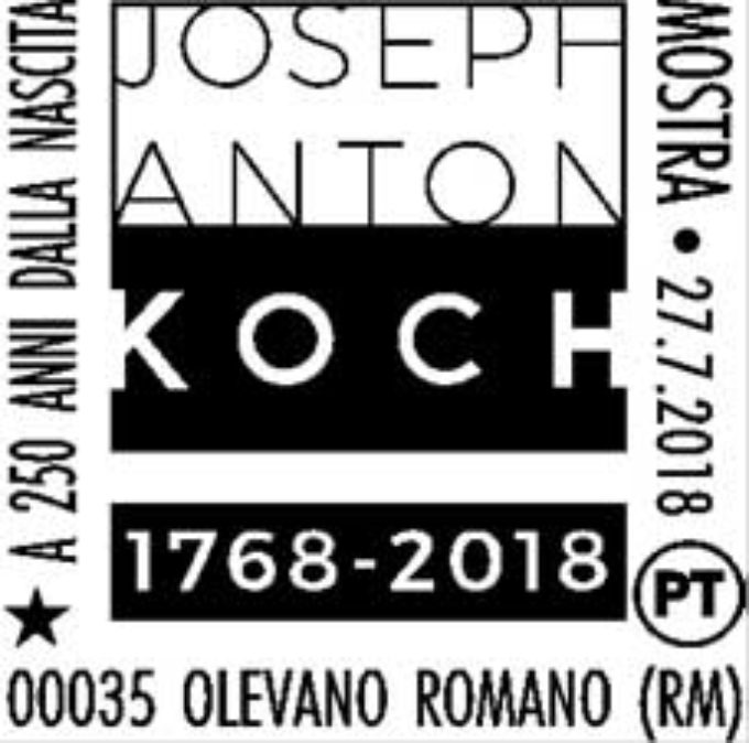 Olevano Romano: un annullo filatelico per  la mostra dedicata a Joseph Anton Koch