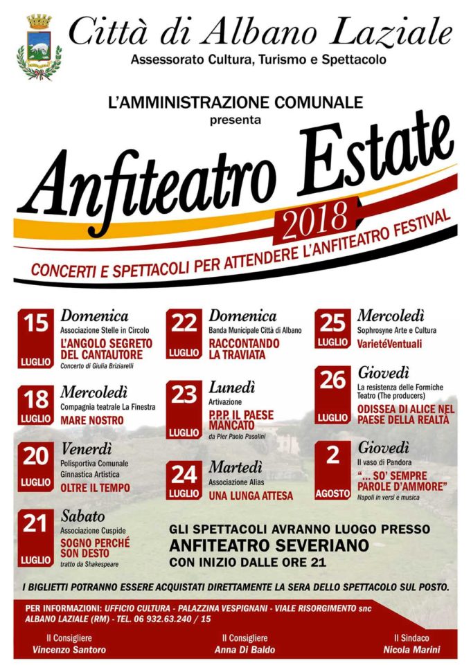 Albano Laziale, Anfiteatro Estate… Aspettando l’Anfiteatro Festival