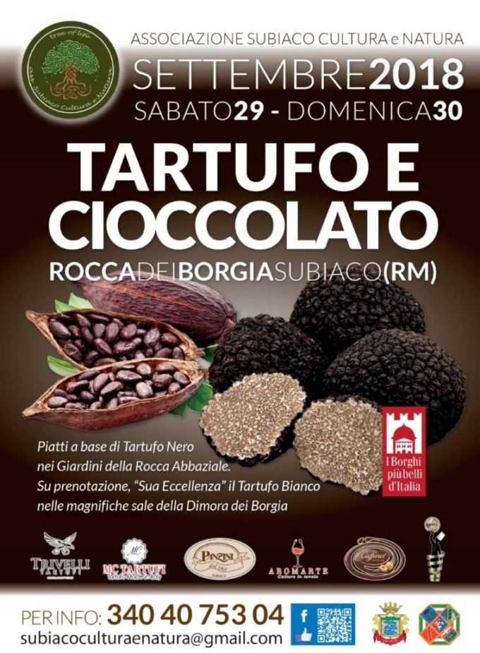 Tartufo e cioccolato, nella Rocca di Subiaco (RM) è tempo di delizie – 29/30 set