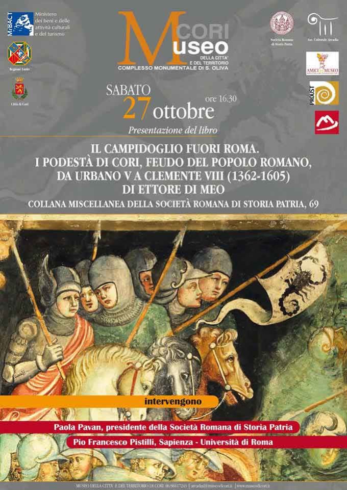  ‘Il Campidoglio fuori Roma’, sabato a Cori la presentazione del libro di Ettore Di Meo