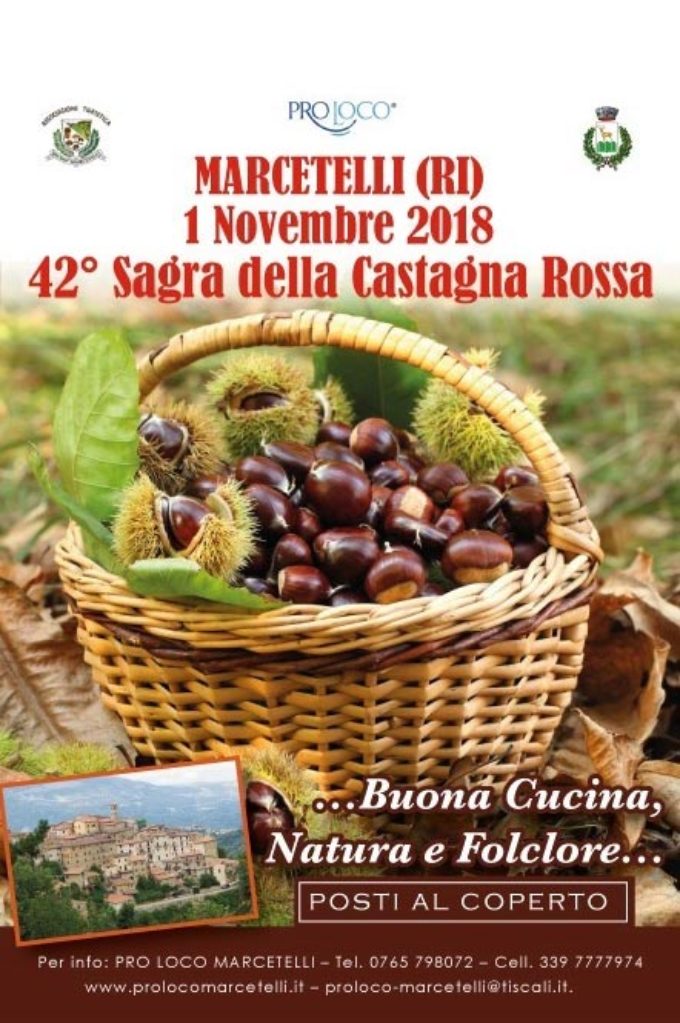 La castagna rossa del Cicolano protagonista a Marcetelli (Rieti) – 1 novembre