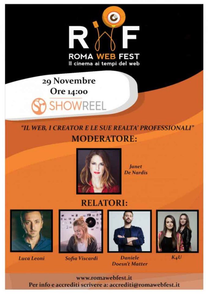 Roma Web Fest – Il web, i creator e le sue realtà professionali   