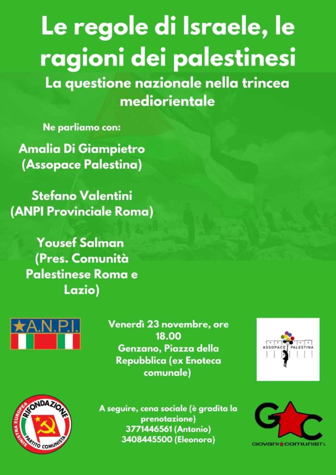 Genzano – Iniziativa per la Palestina