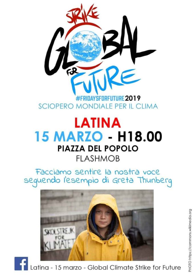 Venerdì 15 Marzo, Sciopero Mondiale per il Clima…anche a Latina!