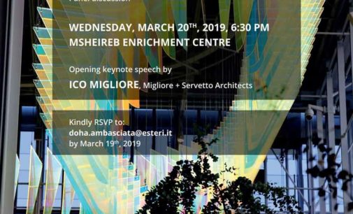 Ico Migliore Ambasciatore del Design Italiano a Doha – 20 marzo 2019