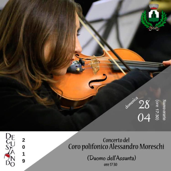 Domenica 28 – Concerto del Coro Polifonico Alessandro Moreschi a “DEGUSTANDO 2019”