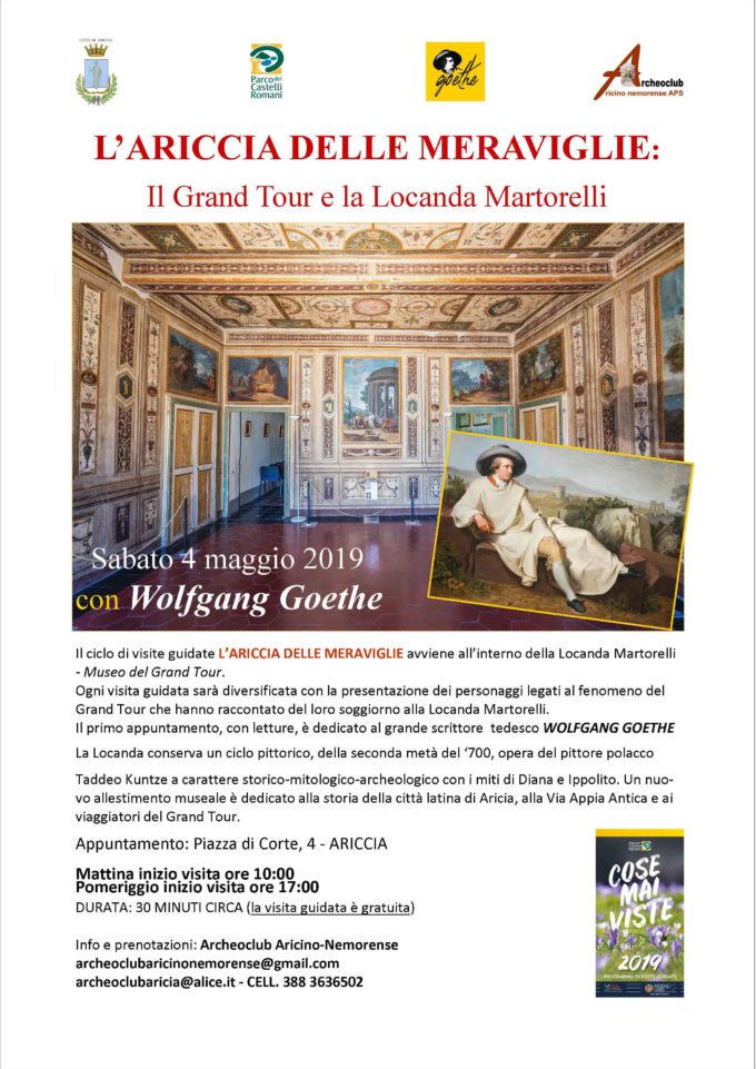 “Cose mai viste” 2019   L’ARICCIA DELLE MERAVIGLIE: Il Grand Tour e la Locanda Martorelli