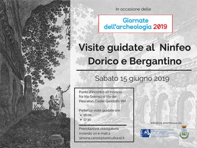 Castel GAndolfo – “Giornate dell’Archeologia” Visite Guidate al Ninfeo Dorico e al Ninfeo Bergantino