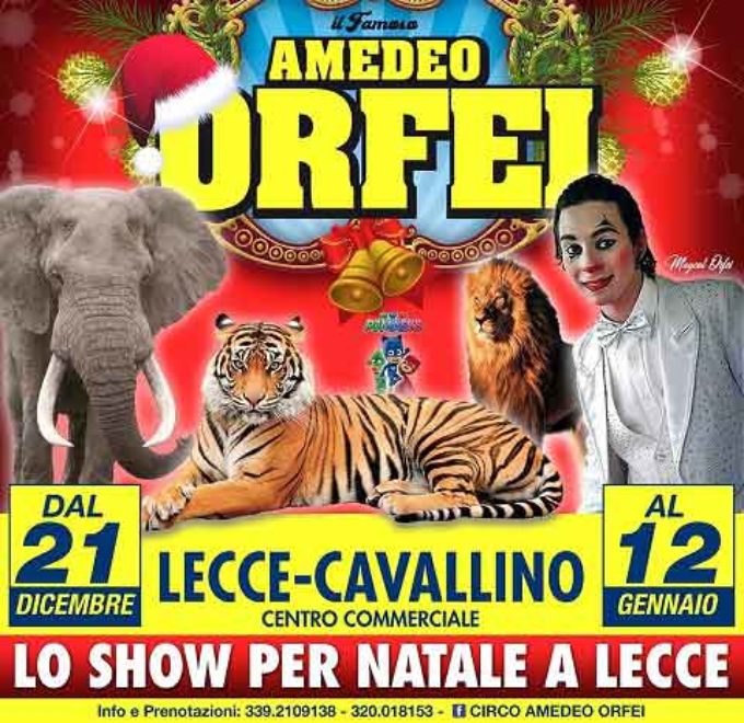 Fantastiche festività natalizie al Circo Amedeo Orfei a Lecce