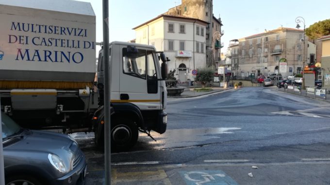 Sanificazione strade del territorio di Marino
