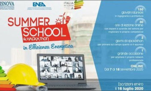 Formazione: ENEA, a settembre nuova edizione Summer school in efficienza energetica