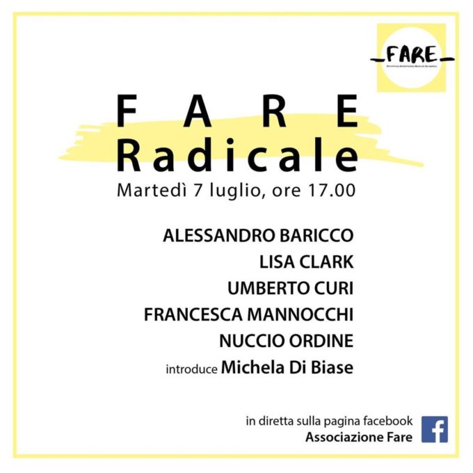 “Fare Radicale” da Villa Falconieri martedì 7 luglio