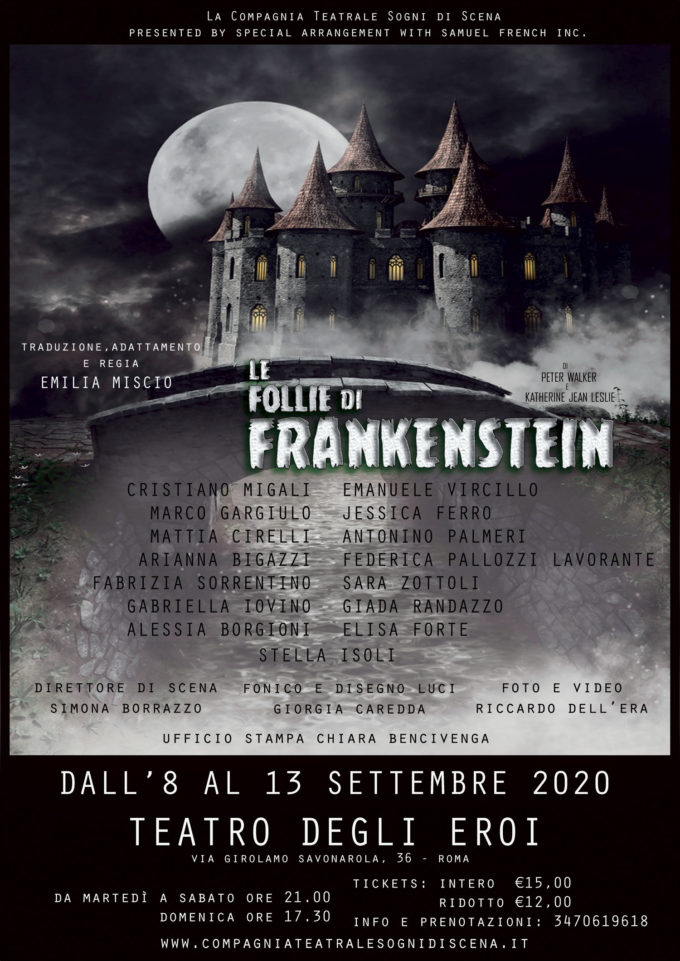 TEATRO DEGLI EROI –  Le Follie di Frankenstein