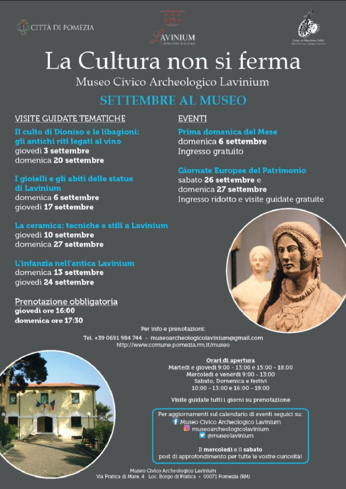 Settembre al Museo Archeologico Lavinium