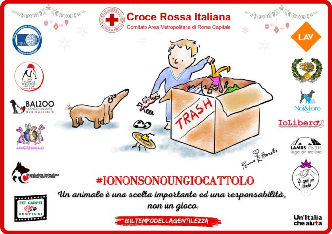 “Io non sono un giocattolo” la campagna di Natale della Croce Rossa di Roma a favore degli animali