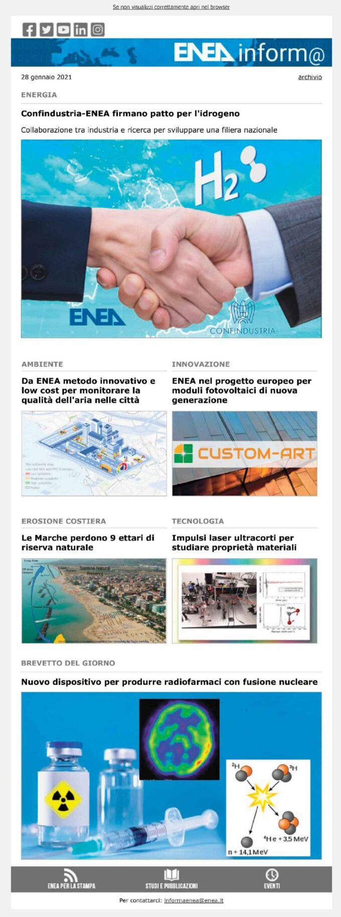 Innovazione: ENEA in progetto europeo per moduli fotovoltaici di nuova generazione