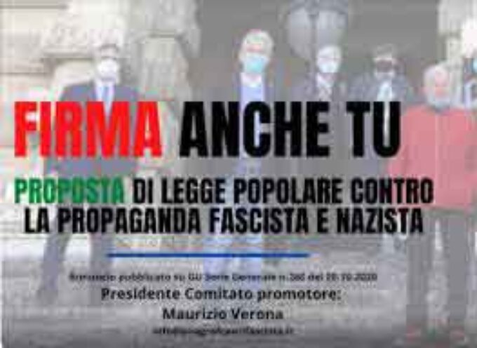 MARINO – FIRMA ANCHE TU  La Proposta di legge popolare contro la propaganda fascista e nazista